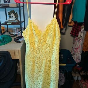 Lulu's Sunny Yellow Spaghetti Strap Dress